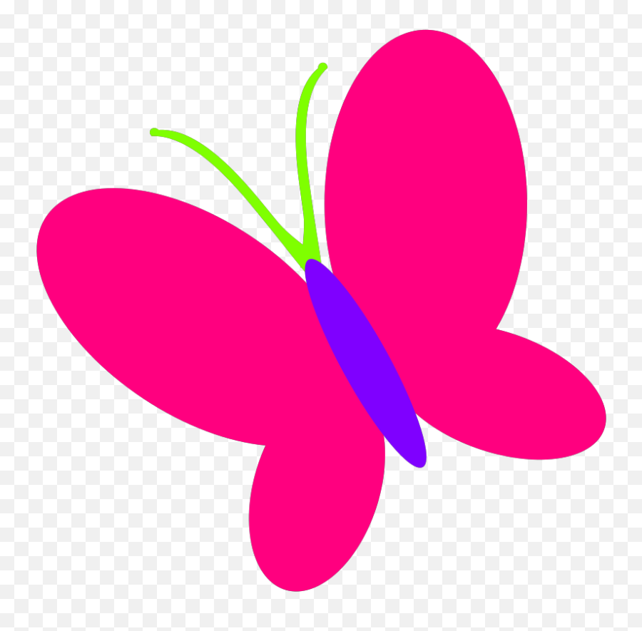 Butterfly Clip Art At Clkercom - Vector Clip Art Online Butterfly Colored Clip Arts Emoji,Hippie Clipart