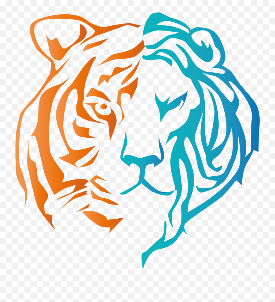 Download Tiger Design Logo Png - Black And White Tiger Face Tiger Logo Design Png Emoji,Tiger Logo