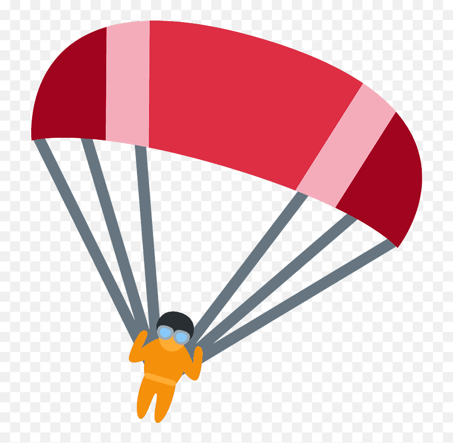 Parachute Emoji Clipart - Skydiving Emoji,Parachutist Clipart