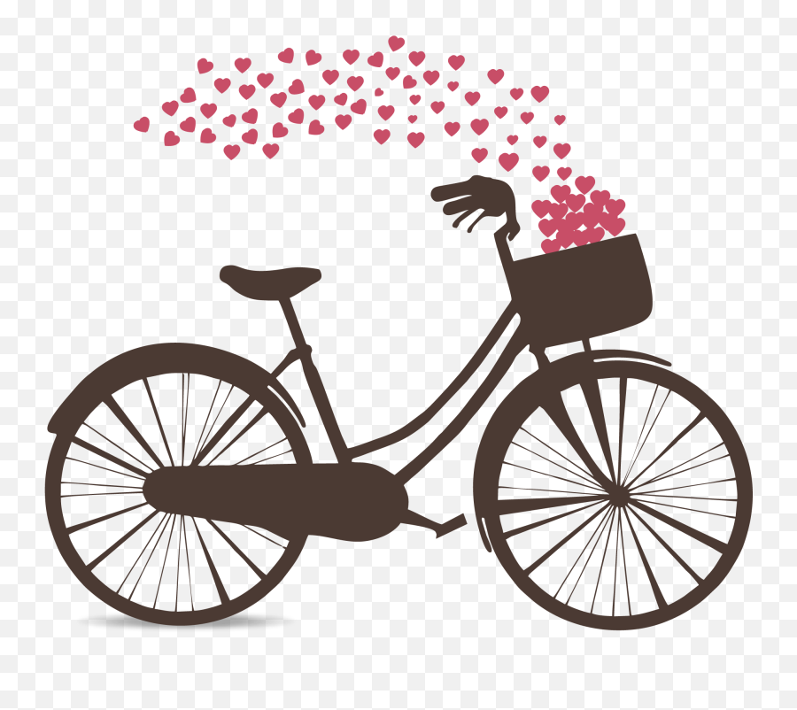 Png Bike - Bicycle Clipart Basket Vector Joyeux Felt 7 Thirty 2015 Emoji,Bicycle Clipart
