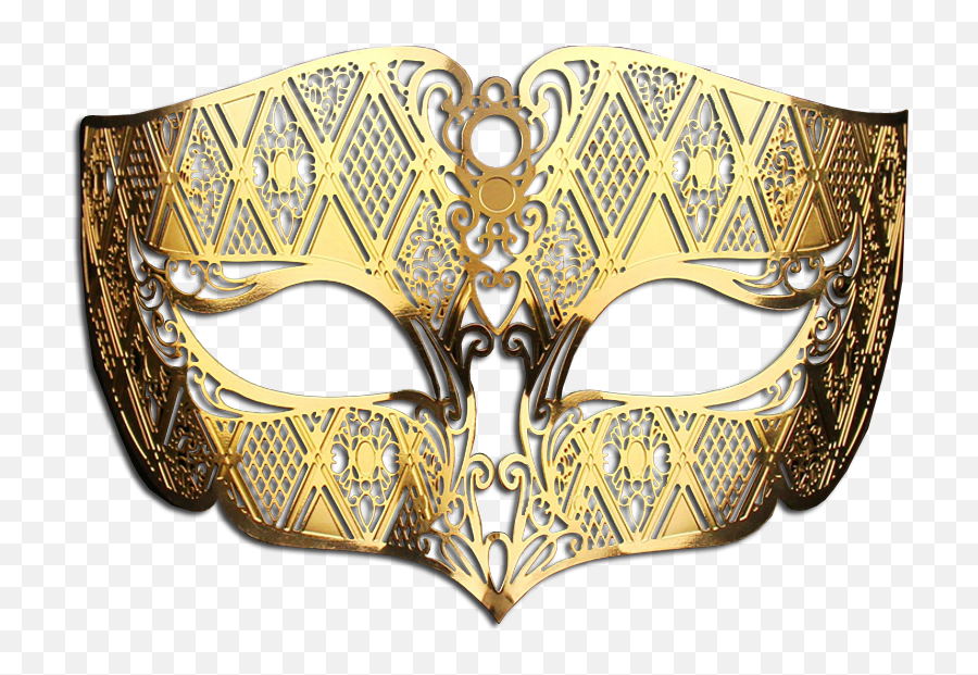 Silver Male Masquerade Masks Laser Cut - Transparent Background Gold And Black Masquerade Mask Emoji,Masquerade Mask Transparent Background