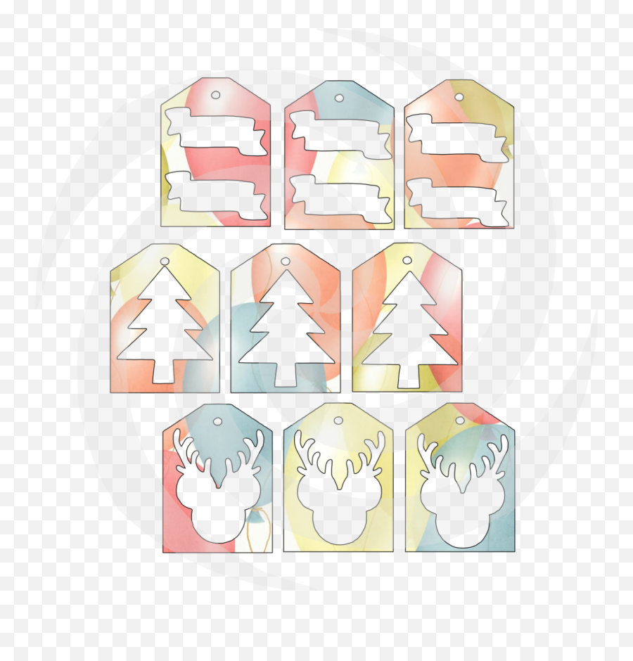 Christmas Tags 5a - Vertical Emoji,Tags Clipart