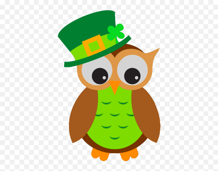 Owl Saint Patrick S State Patty Patricks Clipart - Full Size Emoji,Cute Leprechaun Clipart