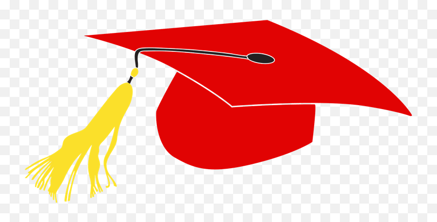 Graduation Cap Clipart - Transparent Background Red Graduation Cap Clipart Emoji,Graduation Cap Clipart