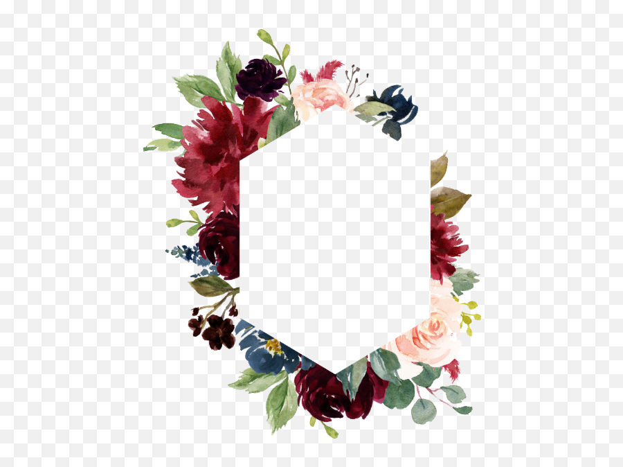 Radiant Bloom Frame Wedding Invitation Zazzlecom Flower Emoji,Invitation Border Png
