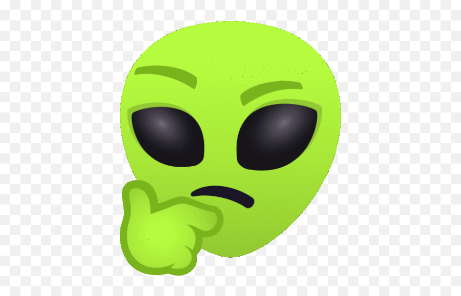Thinking Alien Sticker - Thinking Alien Joypixels Discover Emoji,Transparent Alien Emoji