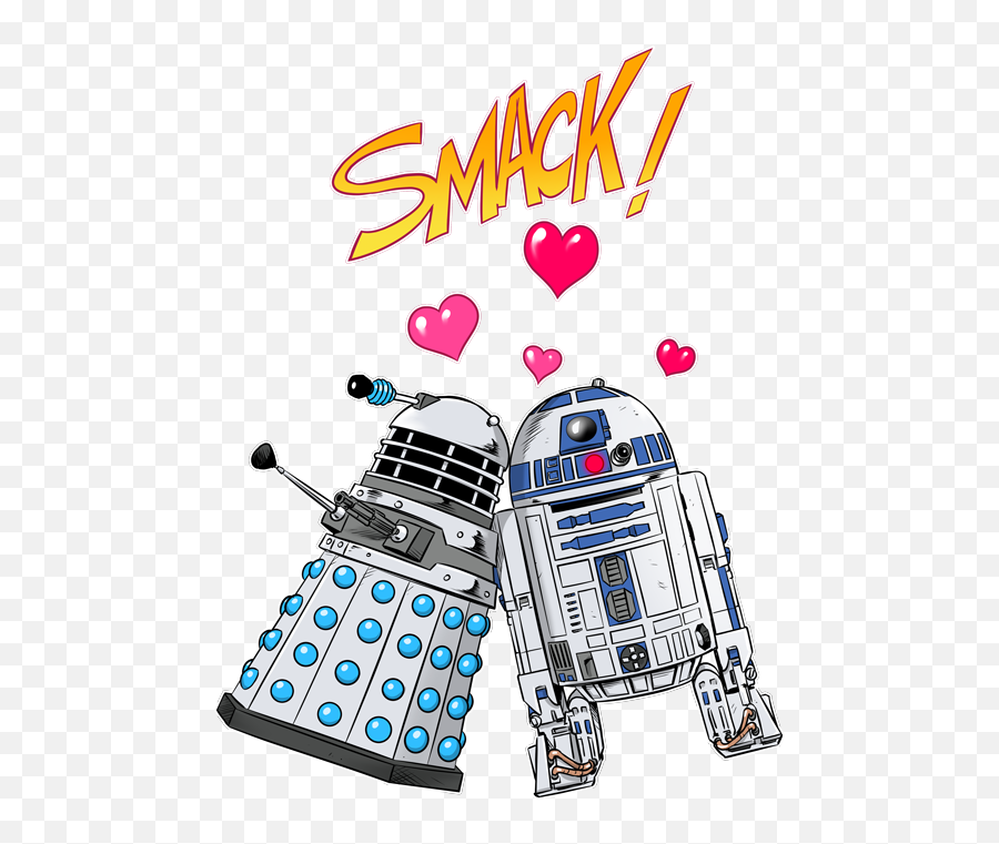 Parody Of Zelda R2 - D2 And A Dalek In Love Emoji,Hulk Smash Clipart