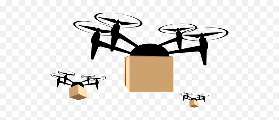 Across The Supply Chain - Delivery Drone Icon 574x308 Drawing Emoji,Drone Clipart