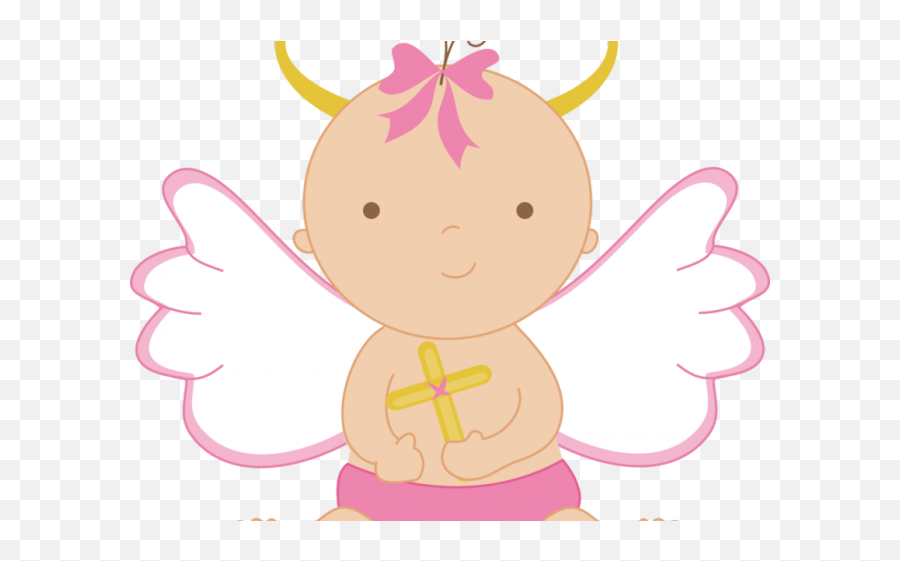 Baby Girl Angel Clipart Png - Girl Baby Angel Clipart Emoji,Angel Clipart