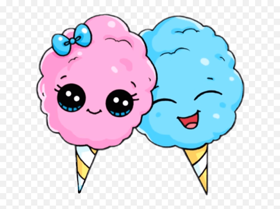 Draw So Cute Food Candy - Novocomtop Cotton Candy Clip Art Emoji,Cotton Candy Clipart