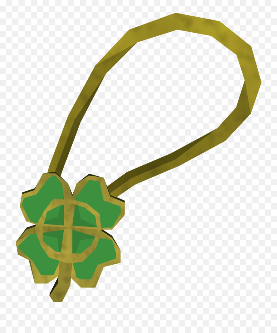 Shiny Four - Leaf Clover Necklace Runescape Wiki Fandom Ribbon Emoji,Four Leaf Clover Png