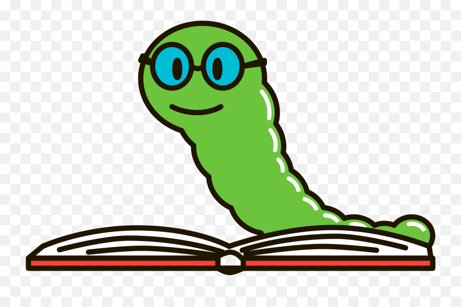 Book Worm Clipart - Language Emoji,Bookworm Clipart