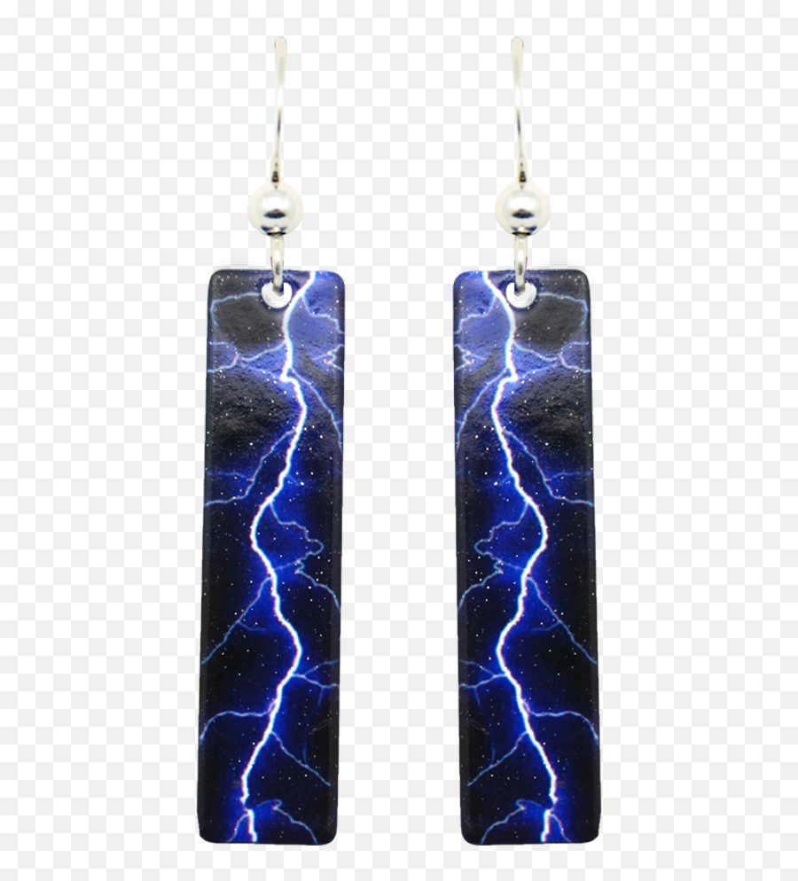 Blue Lightning Earrings Sterling Silver Earwires Item 2267 - Solid Emoji,Blue Lightning Png