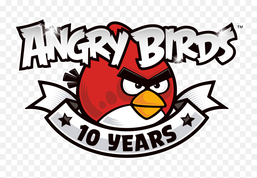 Angry Birds - Angry Birds 10 Years Logo Emoji,T Birds Logo