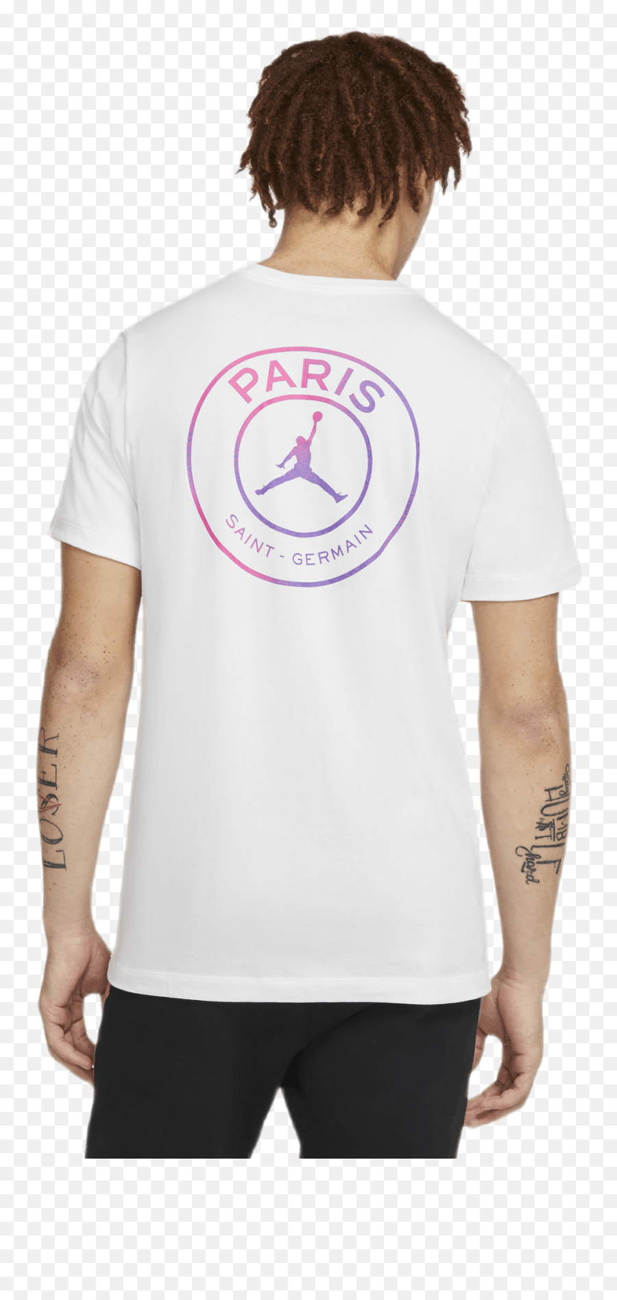 M J Psg Logo Ss Tee White - Paris Saint Germain Logo T Shirt Emoji,M J Logo
