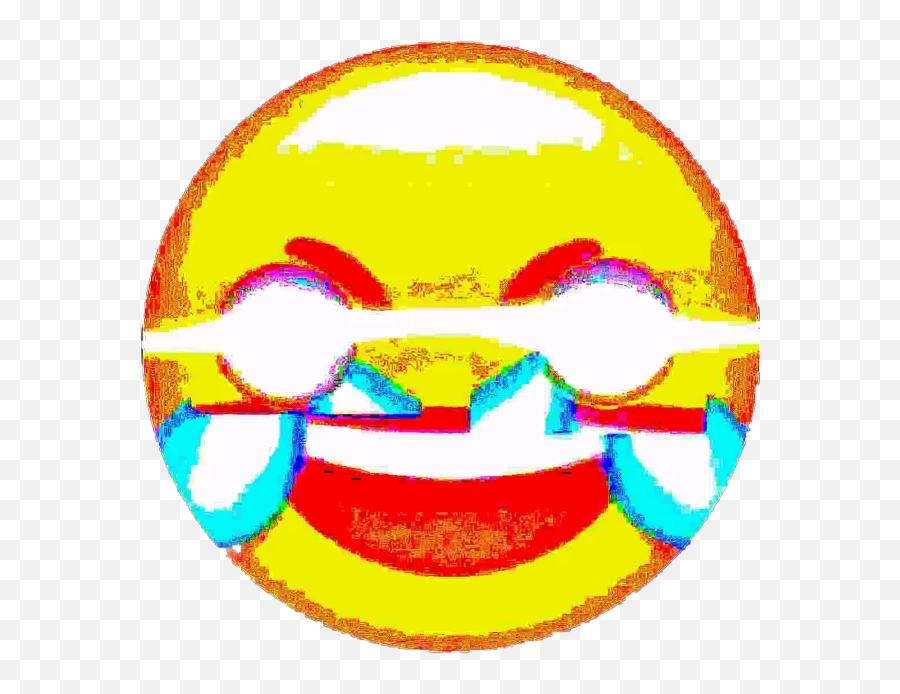 Crying Laughing Emoji Distorted - Crying Laughing Emoji Meme,Laughing Emoji Png