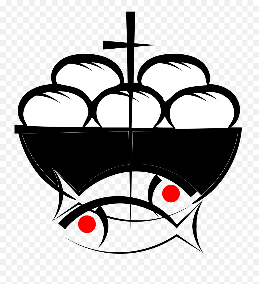 Fish And Bread Free Clip Art Christian Symbols Clip Art - Christian Symbol Fish And Bread Emoji,Starfish Clipart Black And White