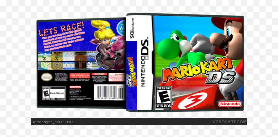 Mario Kart Ds Nintendo Ds Box Art Cover - Nintendo Ds Printable Cover Art Emoji,Nintendo Ds Logo