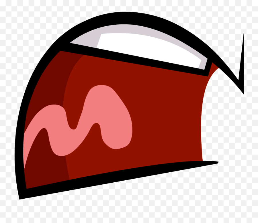 Big Mouth Smile Cartoon Download - Bfdi Angry Mouth Emoji,Frown Png