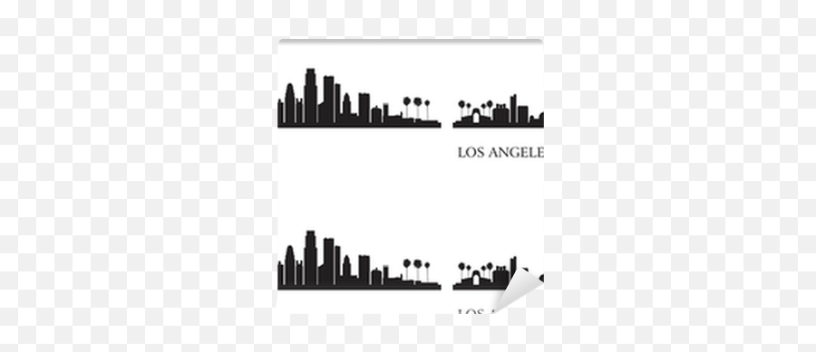 Los Angeles City Skyline Silhouette Background Wallpaper Emoji,City Skyline Silhouette Png