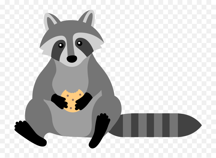 Style Raccoon With A Cookie Vector Images In Png And Svg Emoji,Raccoons Clipart