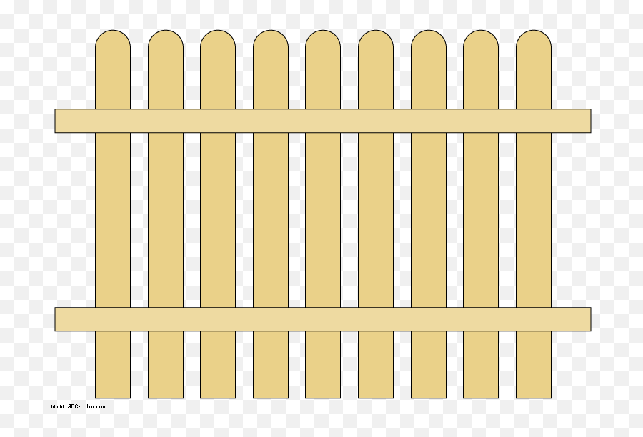 Picket Fence - Solid Emoji,Fence Clipart