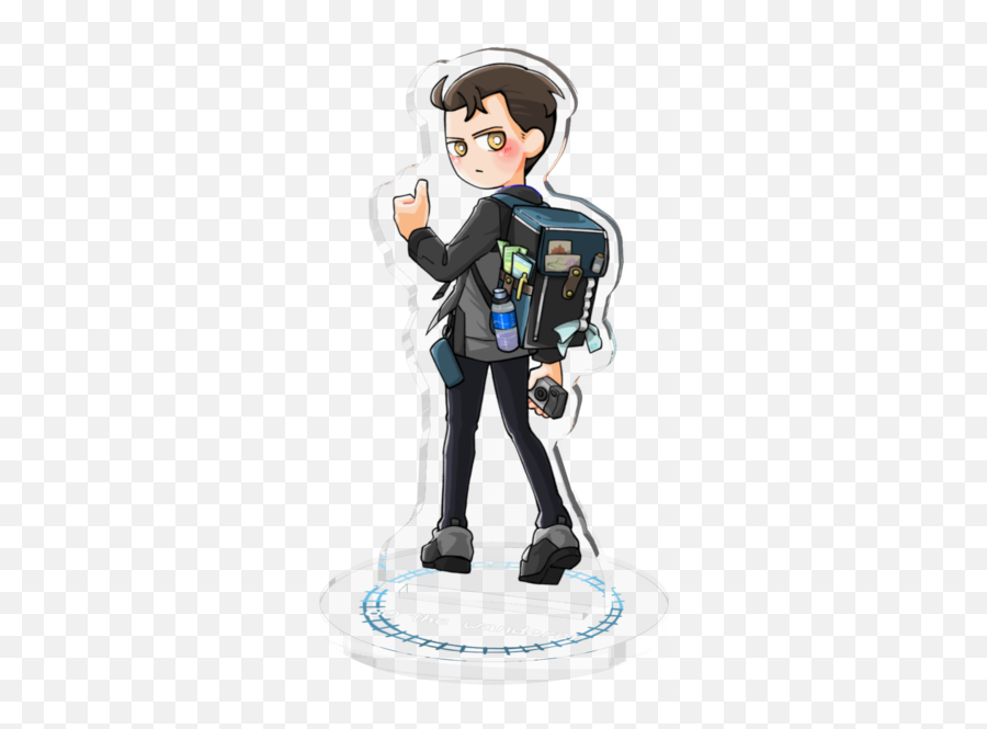 Acrylic Stand - Detroit Become Human Connor Rk800 Fictional Character Emoji,Detroit Become Human Logo
