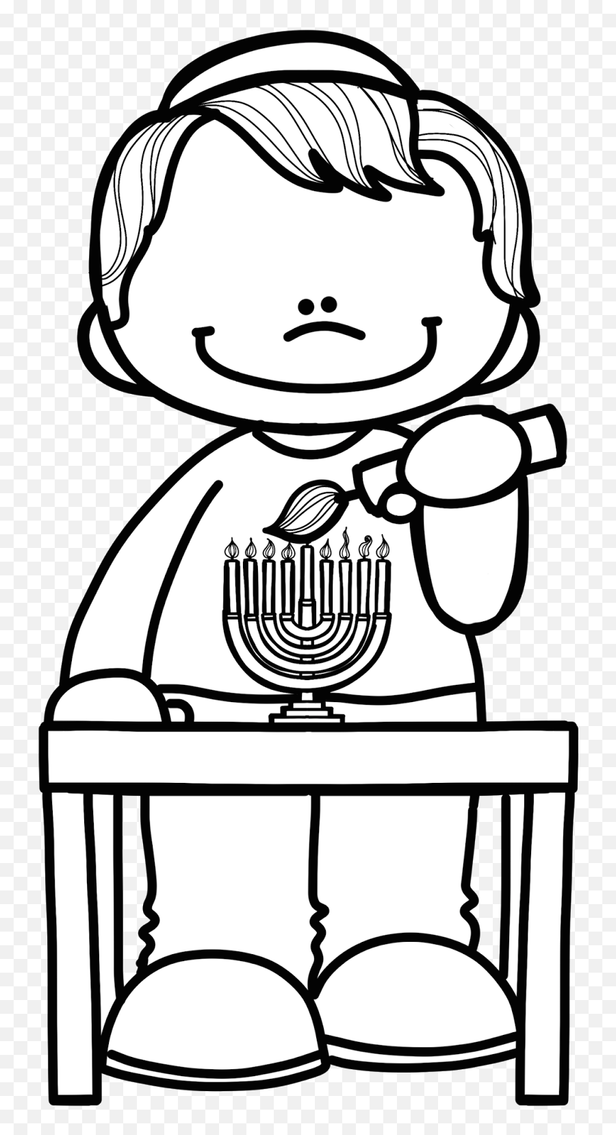 Happy Hanukkah Here Is A Freebie To - Hanukkah Clipart Black And White Emoji,Hanukkah Clipart