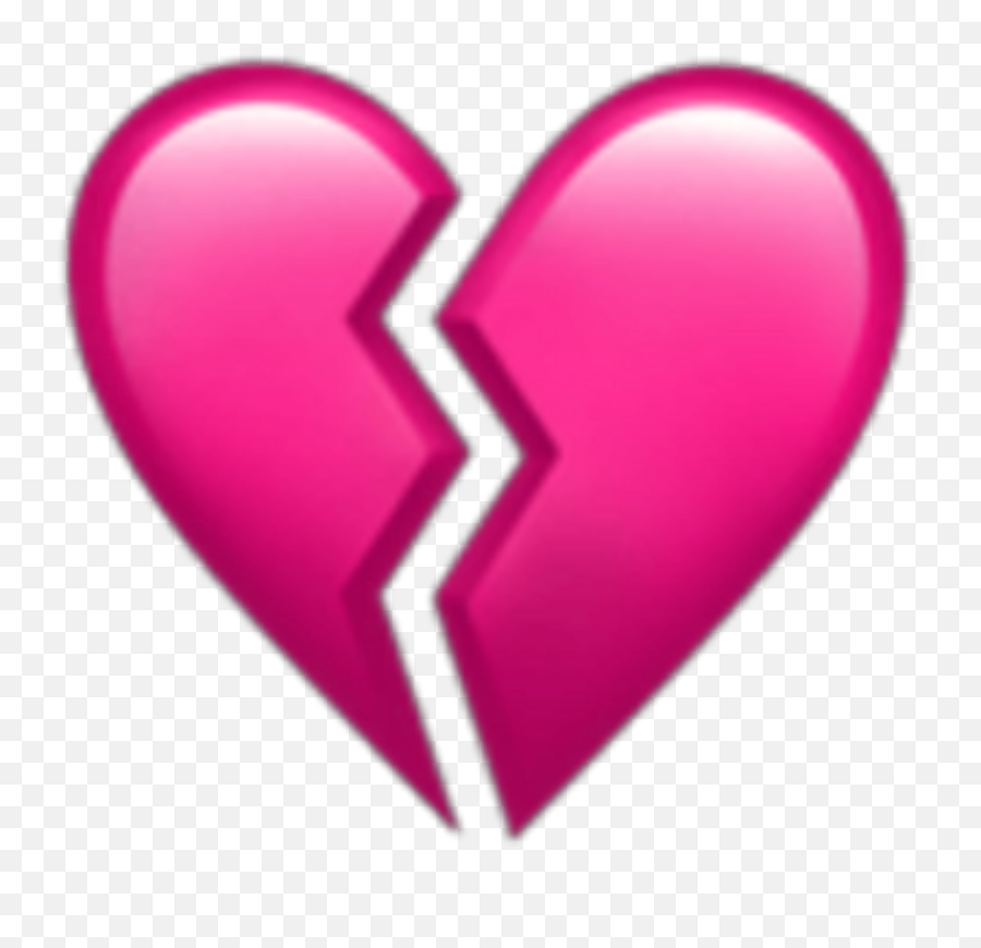 Pink Broken Heart Sticker By U2022real Hot Boy Shitu2022 - Heart Transparent Iphone Emojis,Heart Emoji Png
