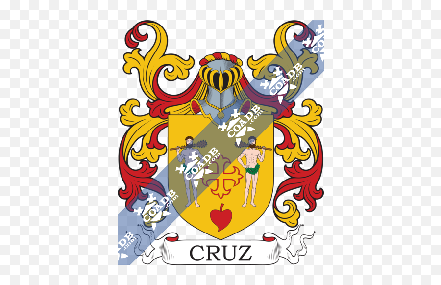 Cruz Family Crest Coat Of Arms And - Gutierrez Family Crest Emoji,Cruz Png