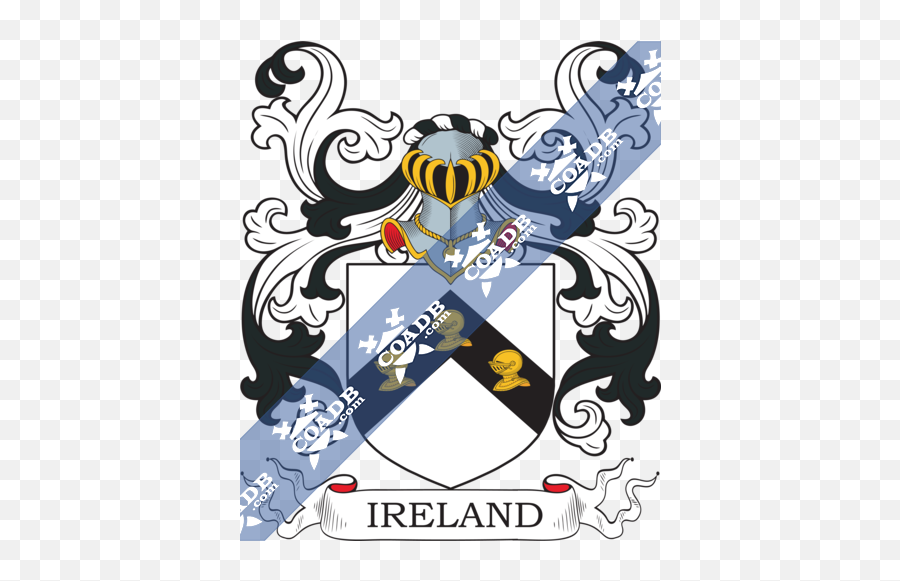 Ireland Family Crest Coat Of Arms And - Britton Coat Of Arms Emoji,Ireland Png