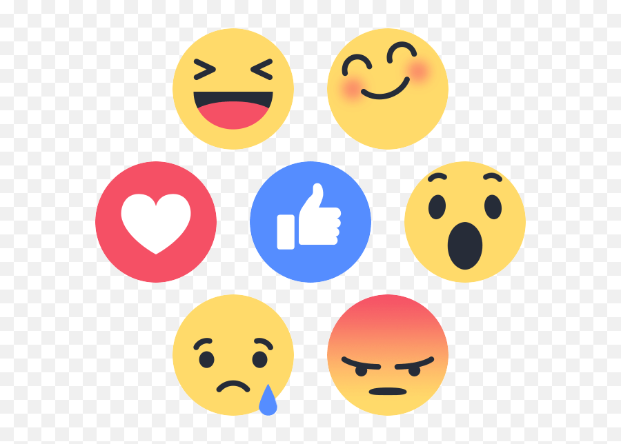 Download Emoticon Like Button Smiley Facebook Emoji Hq Png - Transparent Facebook Reactions Png,Happy Emoji Png