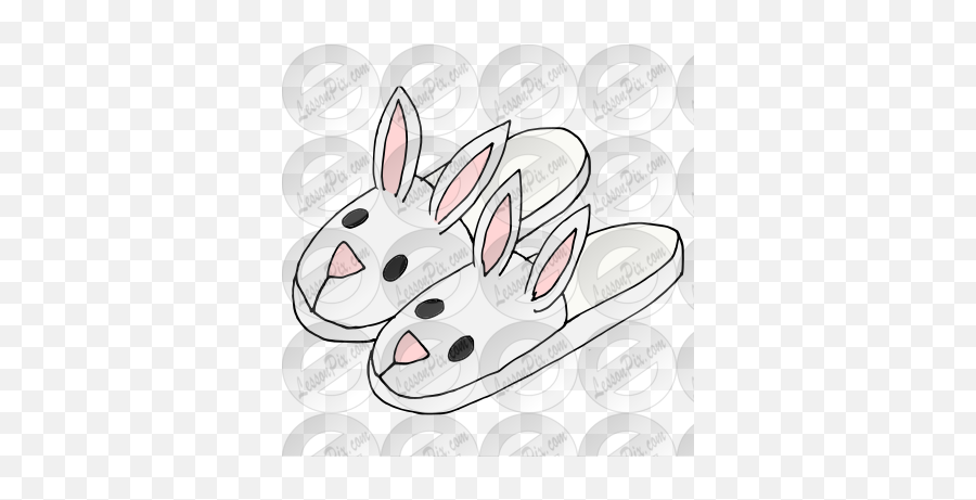 Bunny Slippers Picture For Classroom Emoji,Slippers Clipart