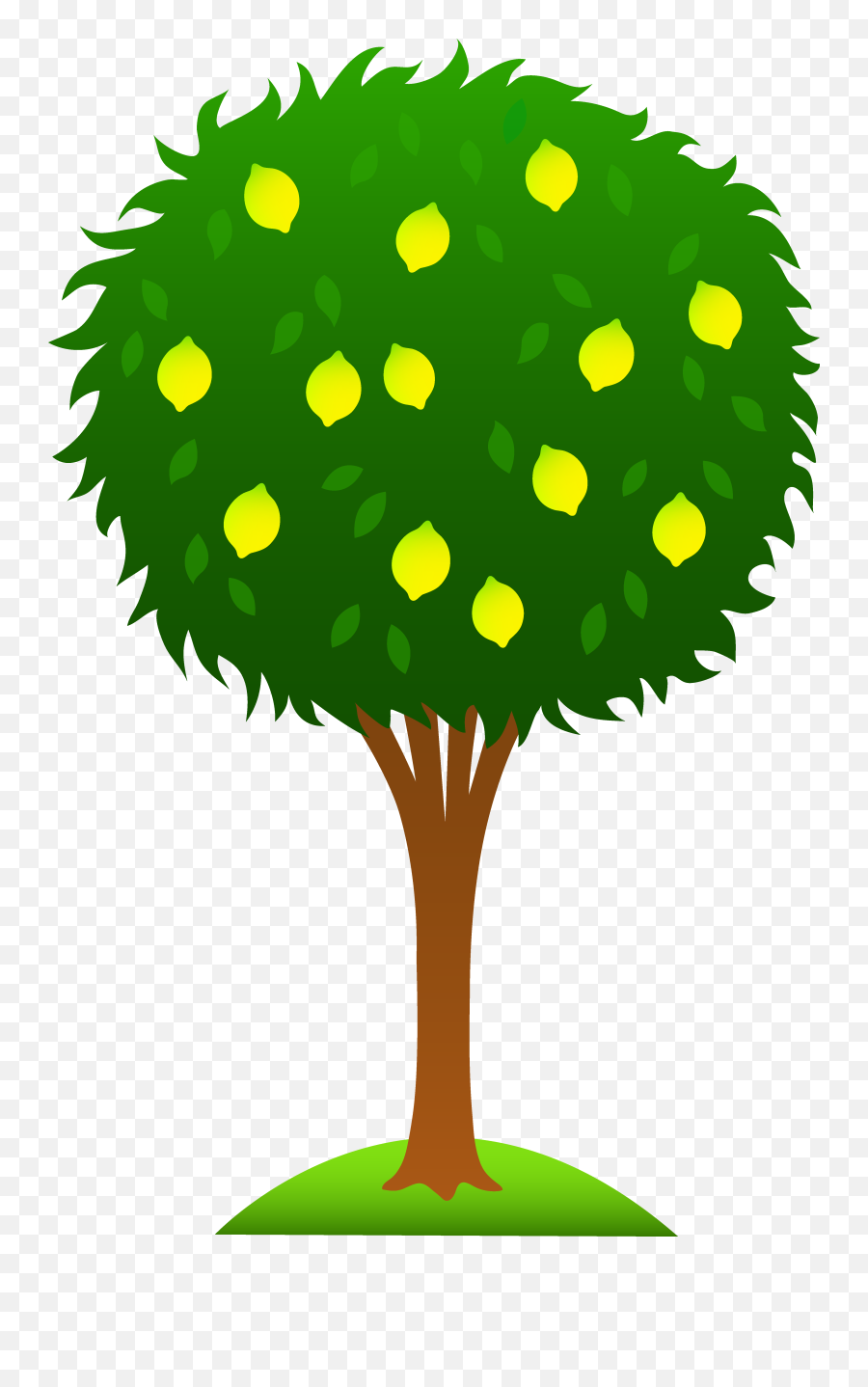 Palm Tree Clip Art Lemon Tree - Lemon Tree Clipart Png Emoji,Tree Clipart