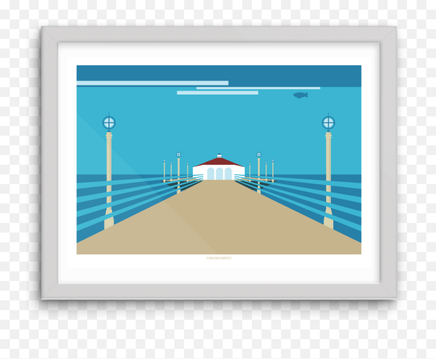 Manhattan Beach Pier Roundhouse Graphic Print Emoji,Pier Png