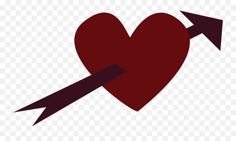 Arrow Through Heart Free Images - Vector Clip Art Emoji,Arrow Heart Clipart