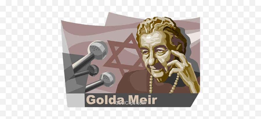 Golda Meir Founder Of The State Of Israel Royalty Free Emoji,Israel Clipart
