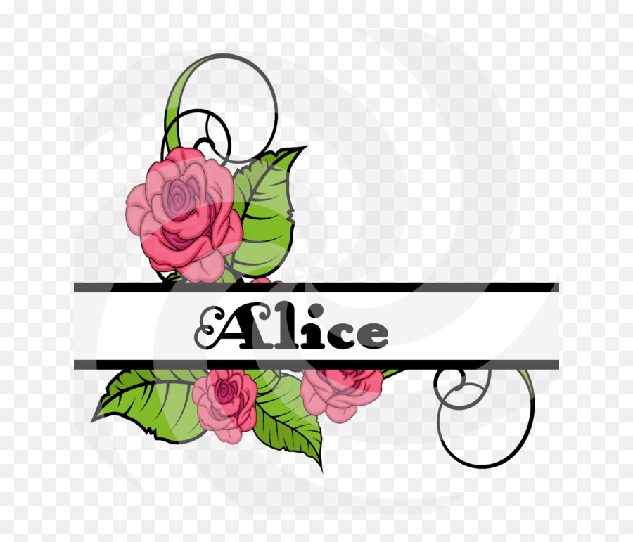 Flower Split Monogram Alice By Sabby World Of Creations On Emoji,Monogram Clipart