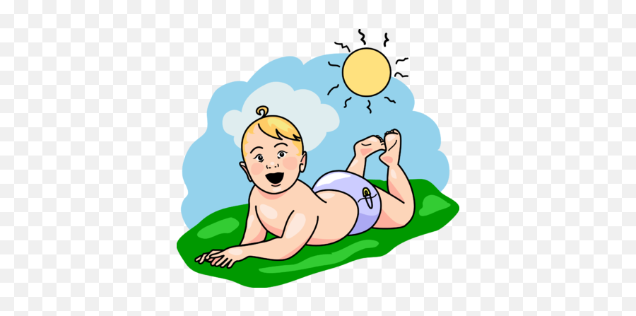 Sunny Day Baby - Baby And Sun Clip Art Emoji,Sunny Clipart