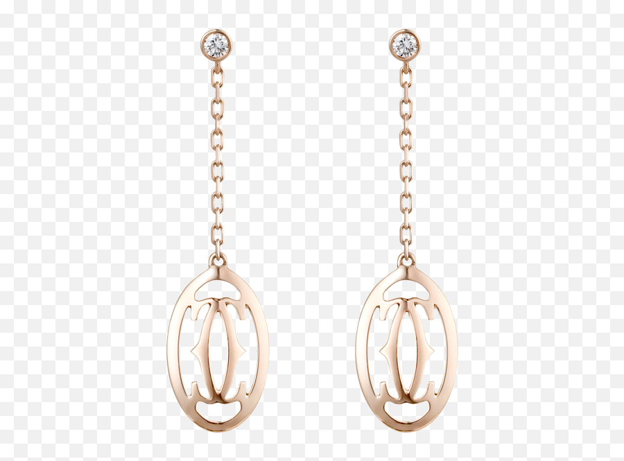 Logo Double C Earrings Cartier Earrings Earrings Gold - Solid Emoji,Cartier Logo