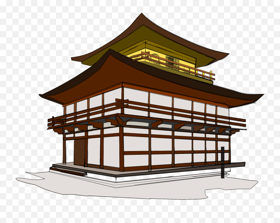 Kinkakuji - Casa Japonesa Png Emoji,Temple Clipart