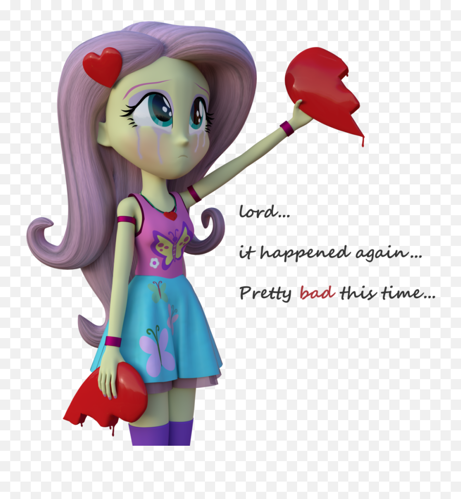 Heartbreak Emoji - Broken Heart Emoji Png Png Download Equestria Girls Sad Fluttershy,Heart Emoji Png