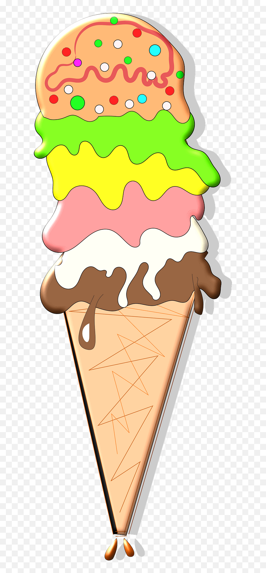 Ice Cream Piled - Ice Cream Cartoon Emoji,Ice Cream Scoop Clipart