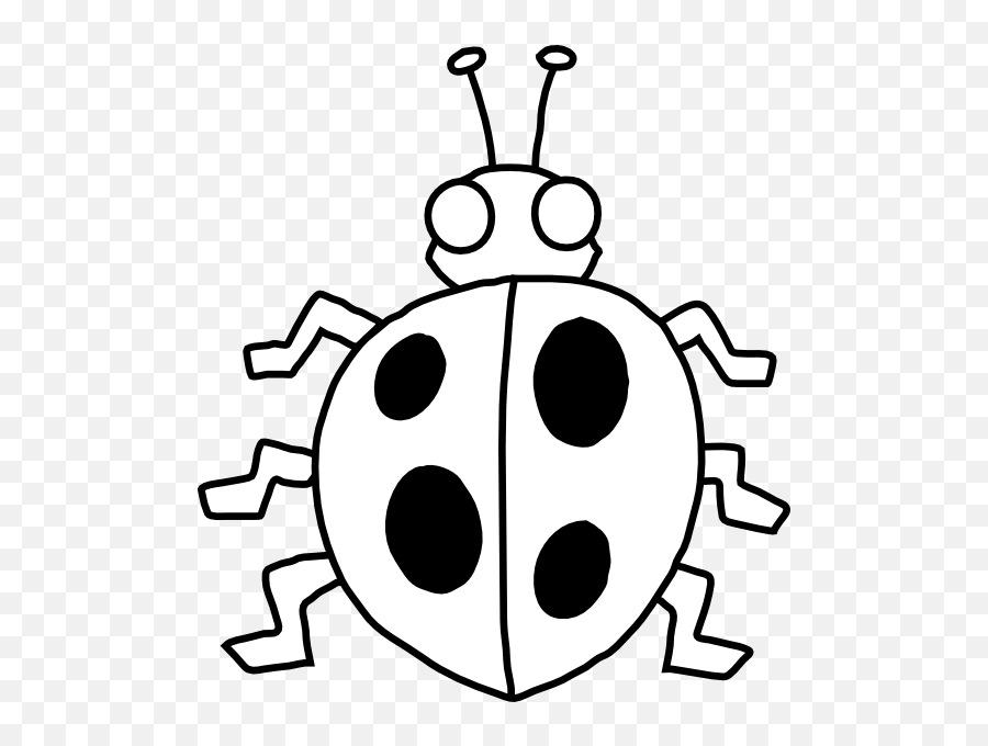 Ladybug Clipart Black And White Ladybug Black And White - Outline Of A Ladybird Emoji,Ladybug Clipart