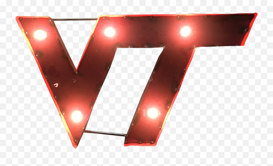 Virginia Tech Logo Lighted - Va Tech Pennant Transparent Background Emoji,Virginia Tech Logo