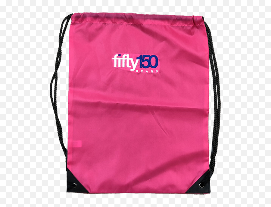 Pink Drawstring Bag Logo - Solid Emoji,Logo Bags