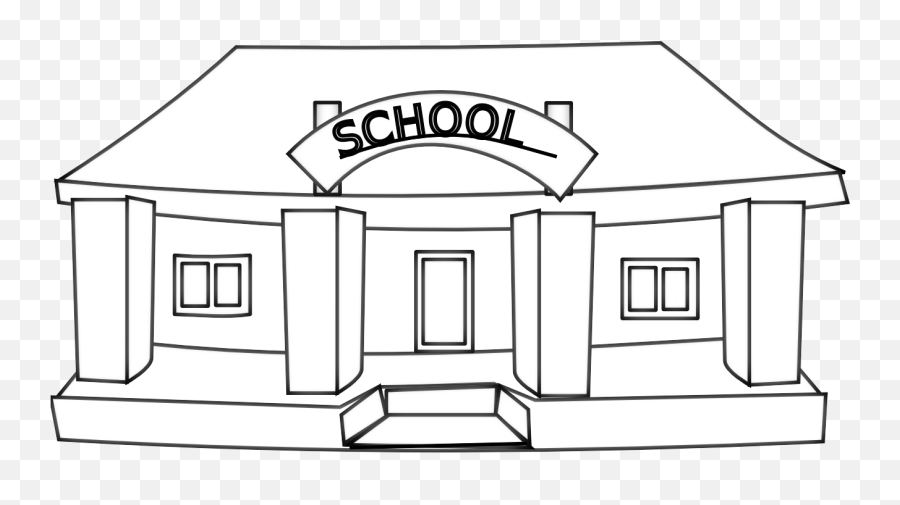 Library Of School Building Clip Art Royalty Free Download - My School Clipart Black And White Emoji,Building Clipart