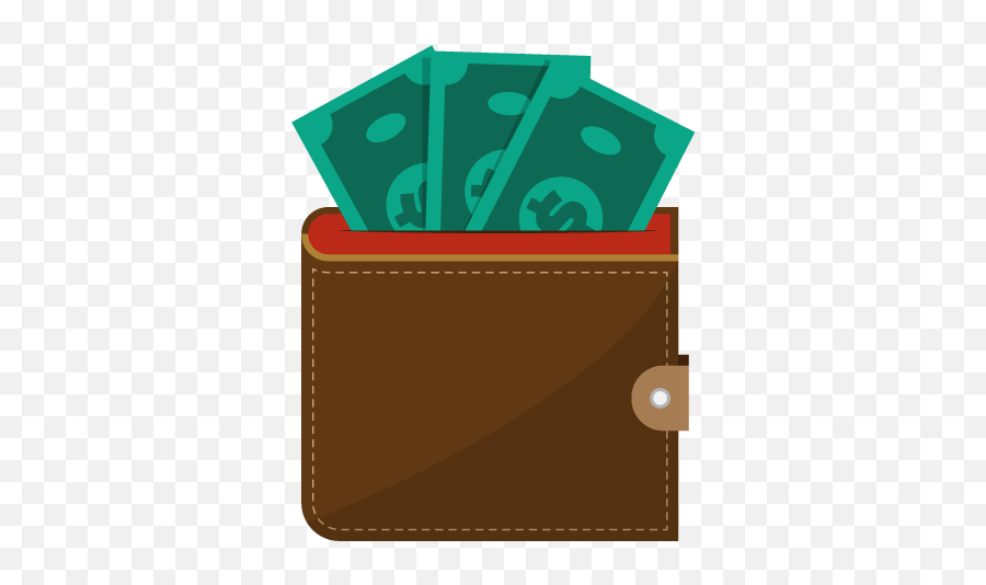 Download Leather Wallet Vector Cash - Money Wallet Vector Png Emoji,Money Png