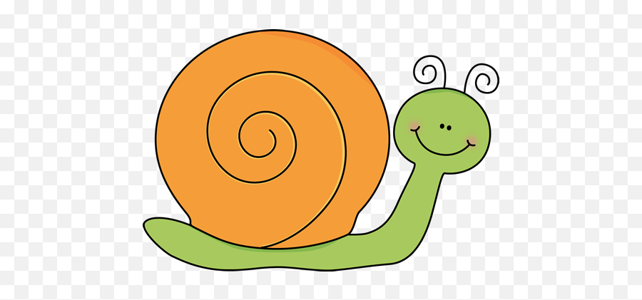 Green And Orange Snail Clip Art - Happy Emoji,Snail Clipart