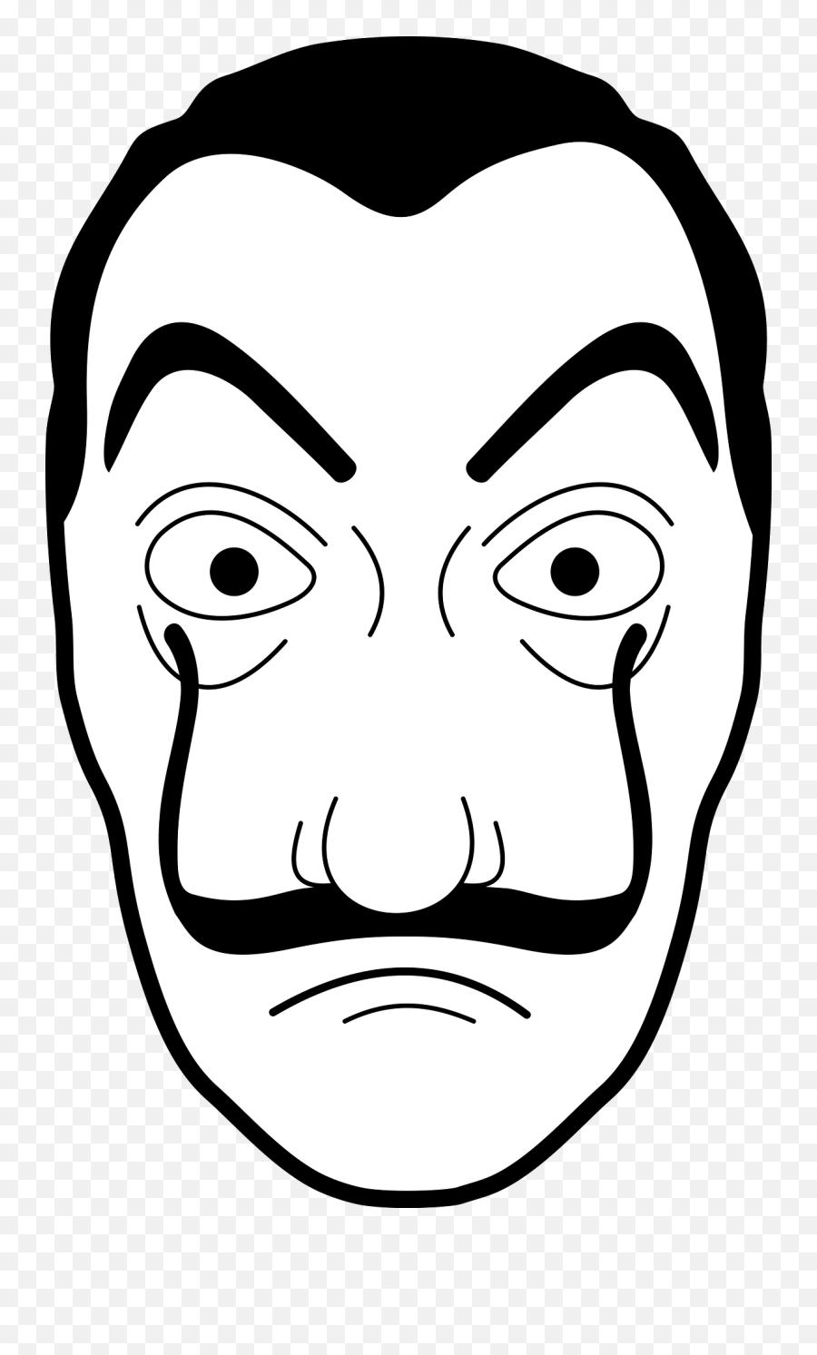Salvador Dali Face Clip Art Image - Clipsafari Emoji,Cat Face Clipart Black And White